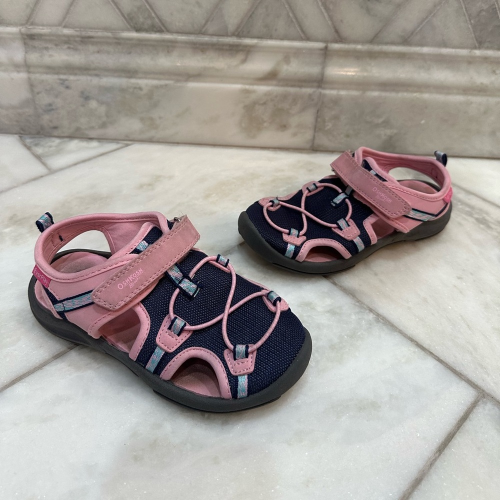 Size 12 Girls OshKosh Blue and Pink Sandals
